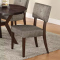 Se of 2 20" Drake Dining Chairs Gray Fabric/Espresso - Acme Furniture