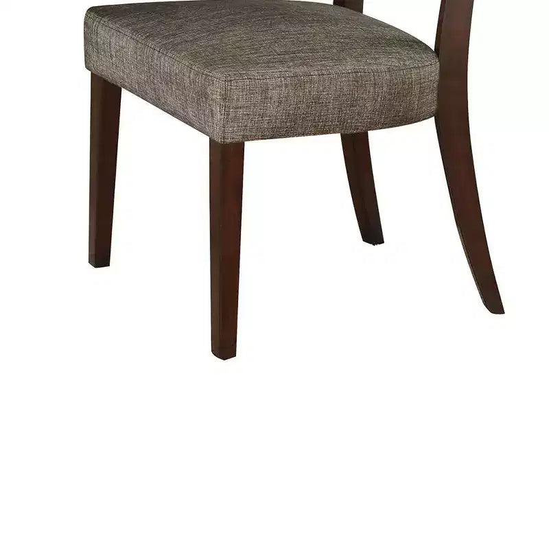 Set di 2 sedie da pranzo Drake da 20" in tessuto grigio/Espresso - Acme Furniture