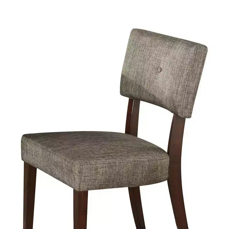Set di 2 sedie da pranzo Drake da 20" in tessuto grigio/Espresso - Acme Furniture