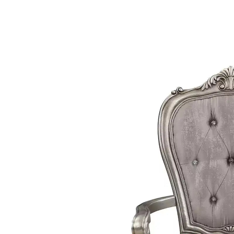 Sedia da pranzo Ariadne in velluto con finitura platino anticato 23,25" - Acme Furniture
