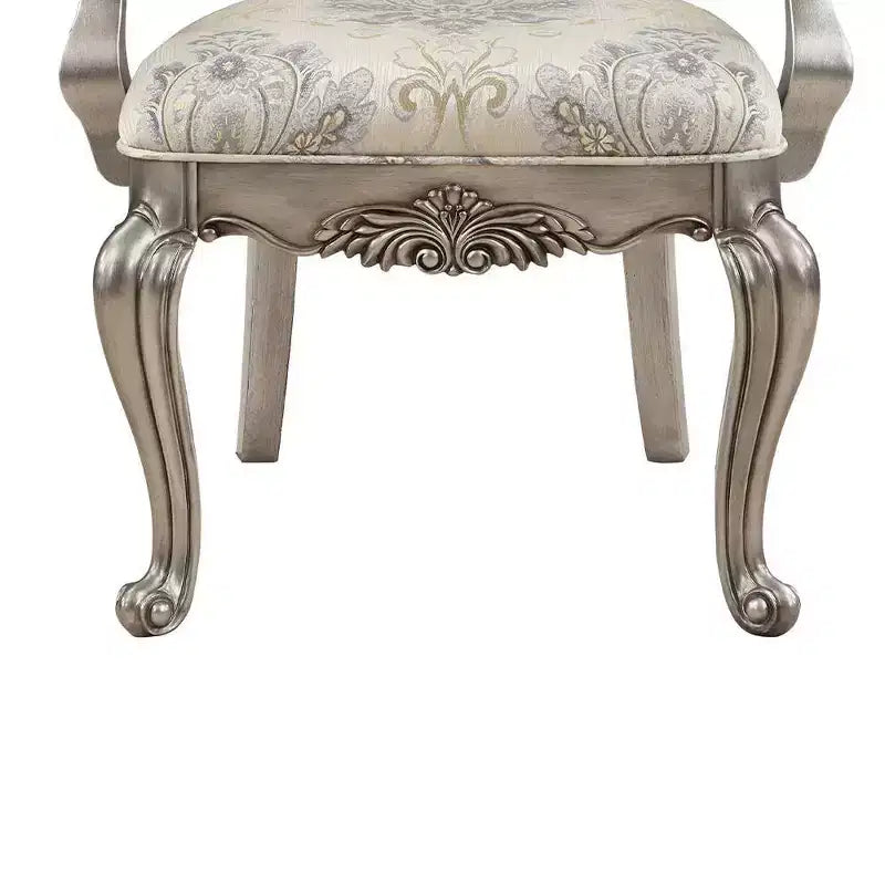 Sedia da pranzo Ariadne in velluto con finitura platino anticato 23,25" - Acme Furniture