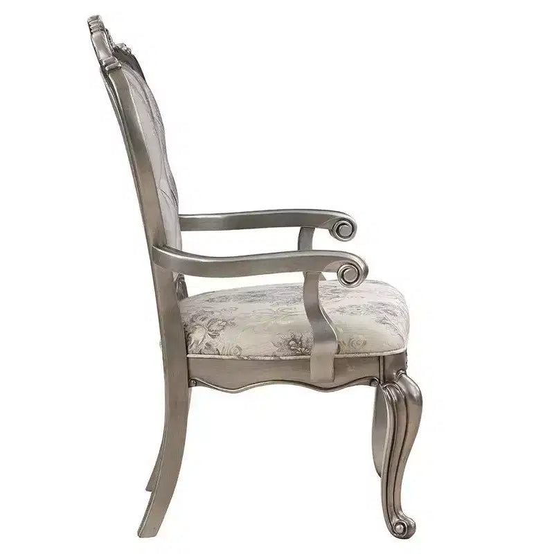 Sedia da pranzo Ariadne in velluto con finitura platino anticato 23,25" - Acme Furniture