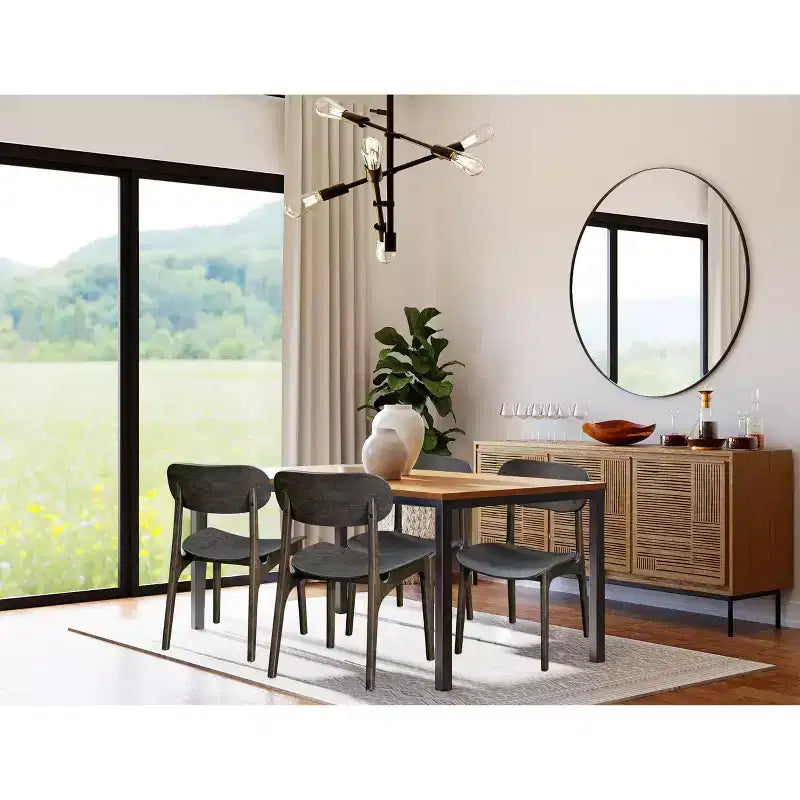 Boraam Set di 2 sedie da pranzo Solvang finitura Carbonite
