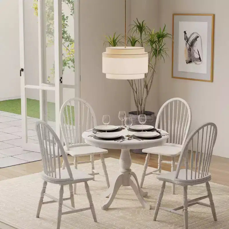 Sedia Windsor Carolina Living Garner Driftwood Naturale: Struttura in legno di gomma, Design senza braccioli, Garanzia di 30 giorni