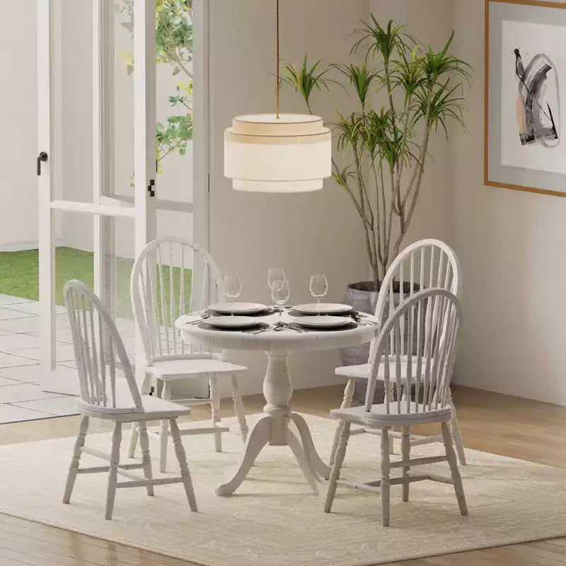Sedia Windsor Carolina Living Garner Driftwood Naturale: Struttura in legno di gomma, Design senza braccioli, Garanzia di 30 giorni