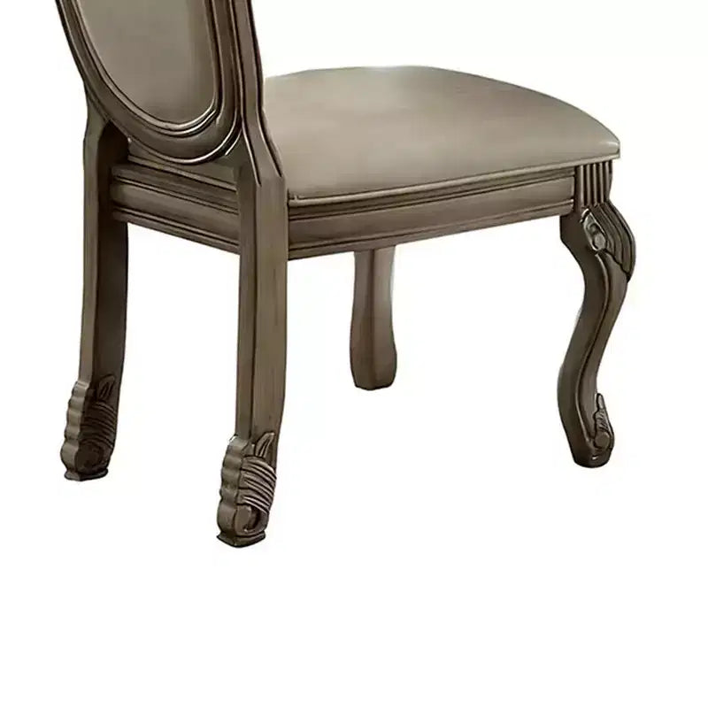 Sedie da pranzo senza braccioli Chateau De Ville Acme Furniture, finitura bianca