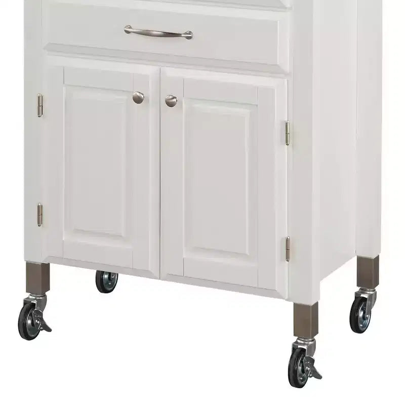 Home Styles Carrello da cucina Dolly Madison piccolo con piano naturale bianco sporco: Contenitore mobile, struttura in legno, 2 cassetti e ante