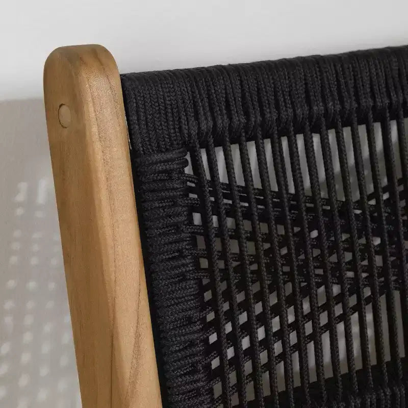 South Shore Set di 2 sedie da pranzo Balka Nero/Rattan