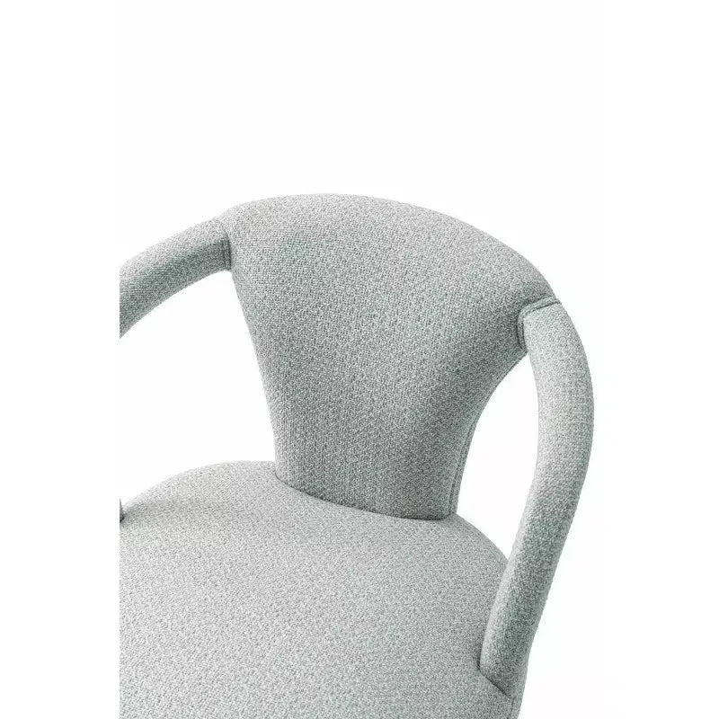 Manhattan Comfort Palmer Sedia da pranzo imbottita moderna in tweed, color argento