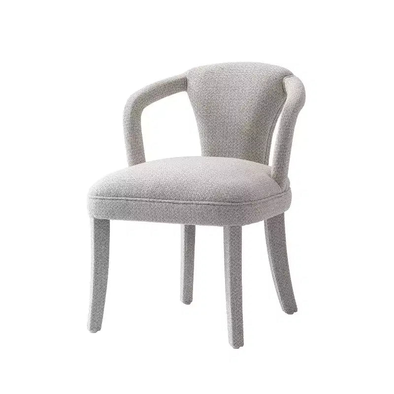 Manhattan Comfort Palmer Sedia da pranzo imbottita moderna in tweed, color argento
