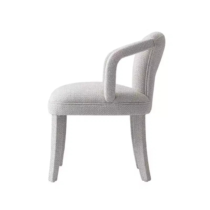 Manhattan Comfort Palmer Sedia da pranzo imbottita moderna in tweed, color argento