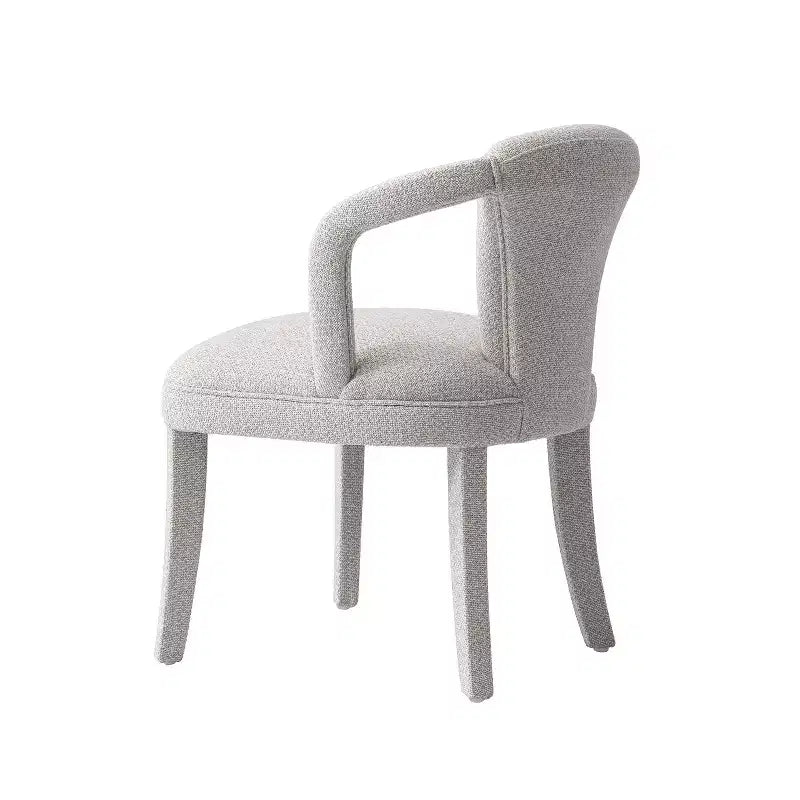 Manhattan Comfort Palmer Sedia da pranzo imbottita moderna in tweed, color argento