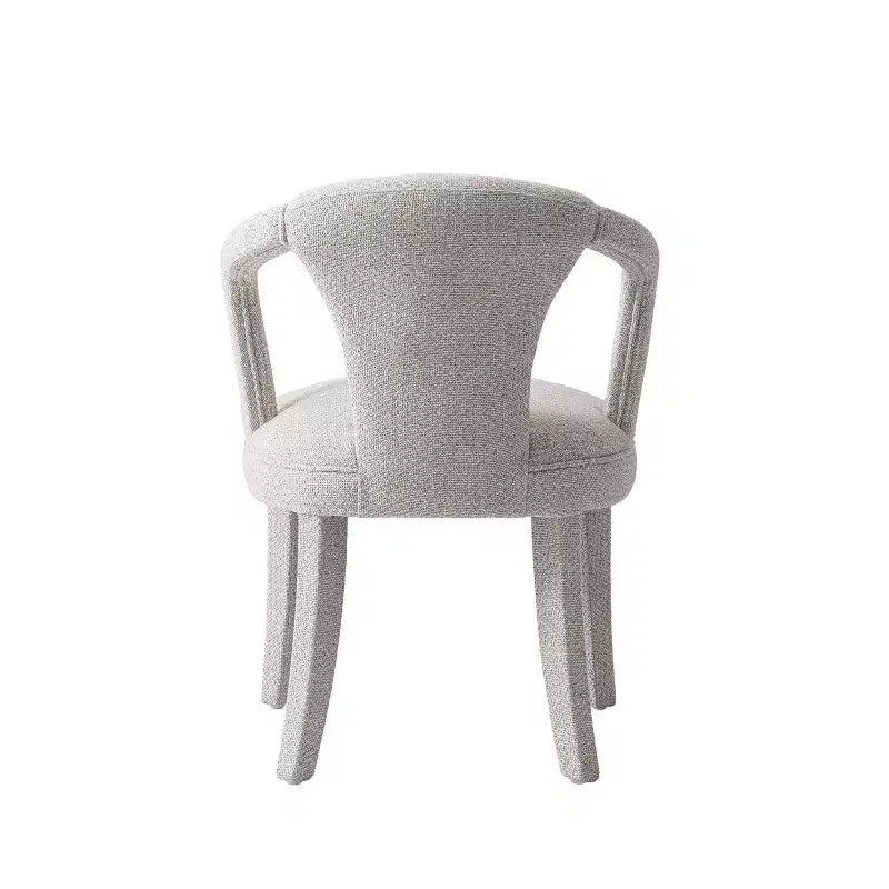 Manhattan Comfort Palmer Sedia da pranzo imbottita moderna in tweed, color argento