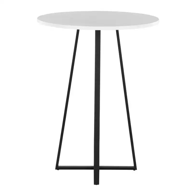 LumiSource Cosmo Tavolo Alto in MDF Metallo Nero/Bianco