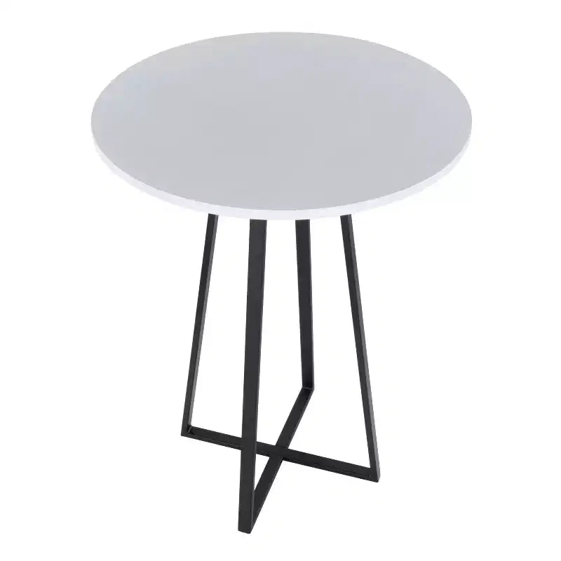 LumiSource Cosmo Tavolo Alto in MDF Metallo Nero/Bianco