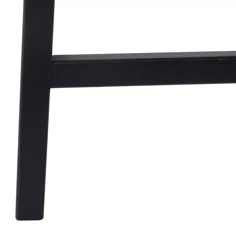 Sgabello da bar rustico in betulla nero - Olivia & May: Altezza fissa 76 cm, struttura in legno, pulire a chiazze