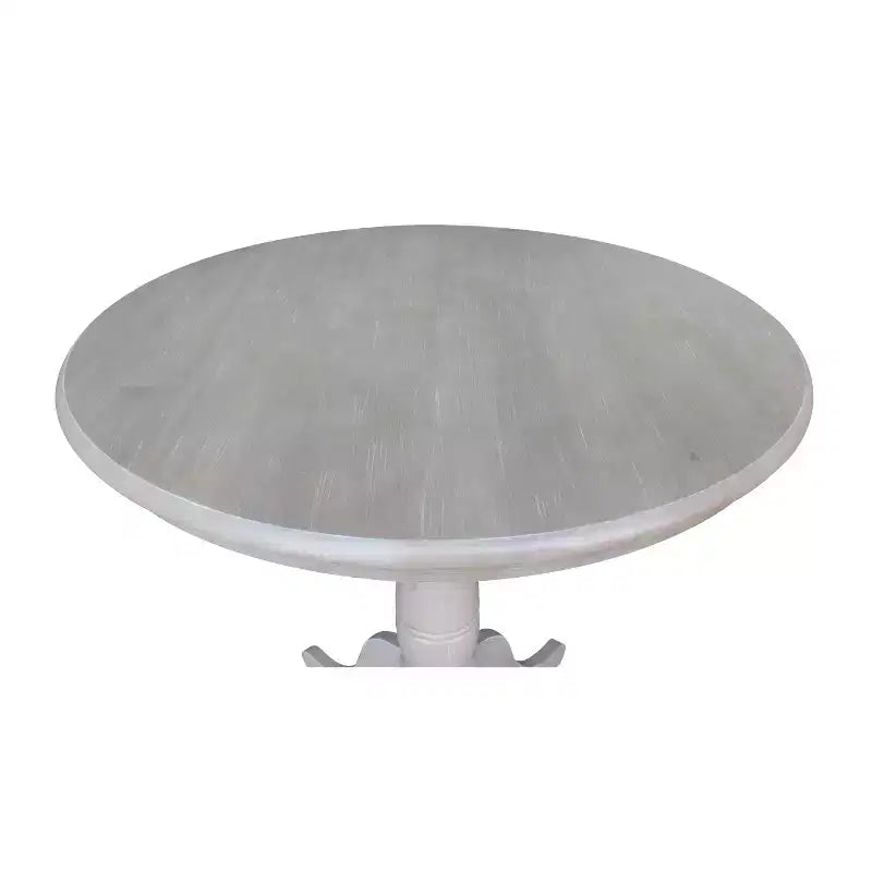 Tavolo da pranzo rotondo con piedistallo 36"x36" grigio tortora lavato - International Concepts