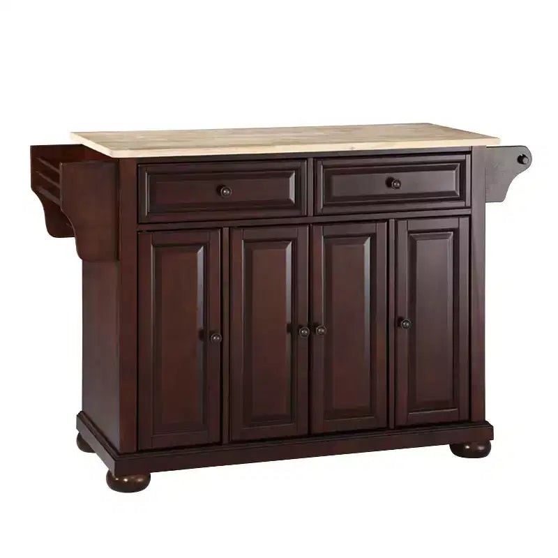 Alexandria Wood Top Isola/Carrello da Cucina Full Size Mogano - Crosley