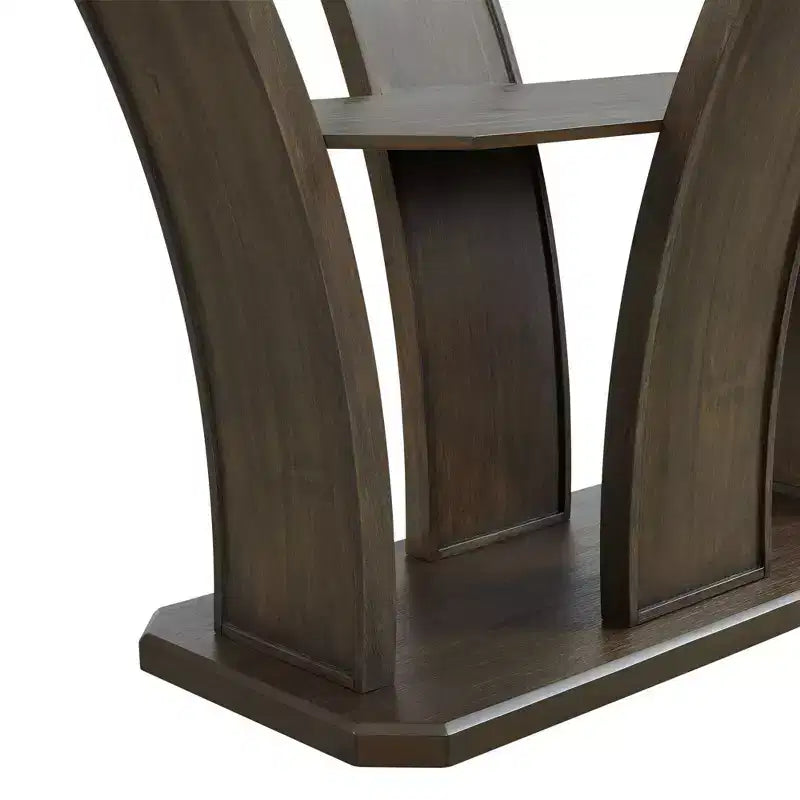 Tavolo da bar rettangolare Simms in noce - Picket House Furnishings: Piano in vetro, stile moderno di metà secolo, 4 posti a sedere