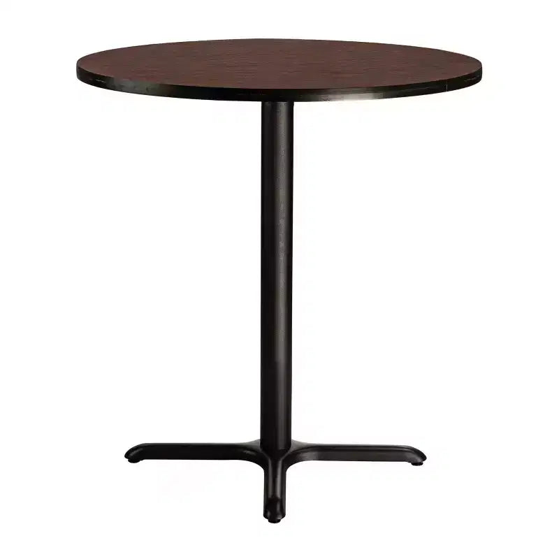 Tavolo da pranzo rotondo con piano composito da 36 pollici, altezza bancone - Hampden Furnishings: Tavolo da cucina, base in acciaio