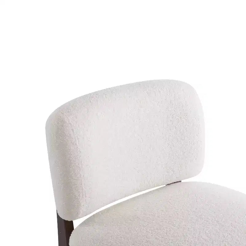 Christopher Knight Home Anna Sedia d'Appoggio Moderna in Bouclé di Legno di Gomma, Beige