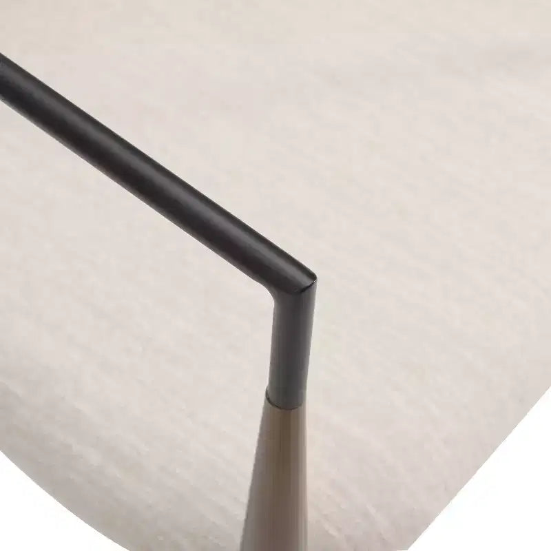 Divanetto imbottito Christopher Knight Home Piper Moderno con struttura in ferro da 140 cm con schienale curvo aperto, Caffè/Nero
