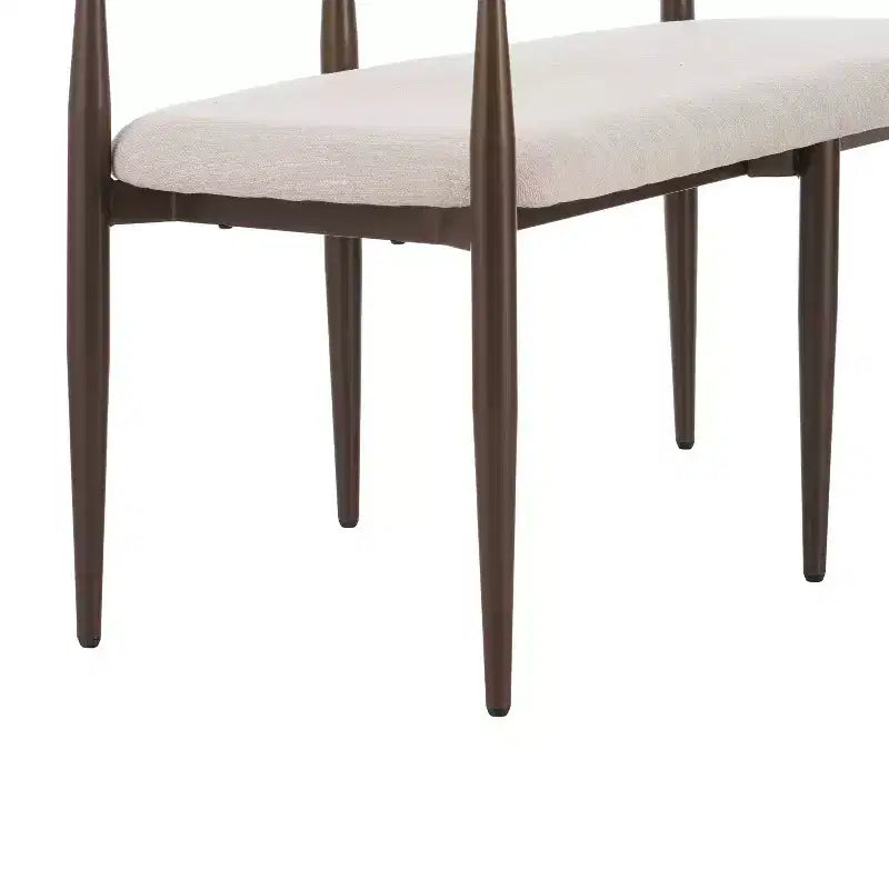 Divanetto imbottito Christopher Knight Home Piper Moderno con struttura in ferro da 140 cm con schienale curvo aperto, Caffè/Nero
