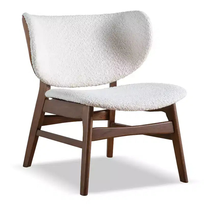 HOMES: Inside + Out Set di 2 tavolini accentati moderni River Run Mid-Century con sedia, noce