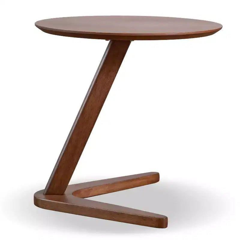 HOMES: Inside + Out Set di 2 tavolini accentati moderni River Run Mid-Century con sedia, noce