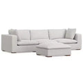WyndenHall Marlee 3 Seater Sofa and Ottoman Cloud Gray