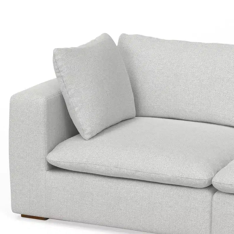 WyndenHall Marlee Divano 3 posti e Pouf Grigio Nuvola