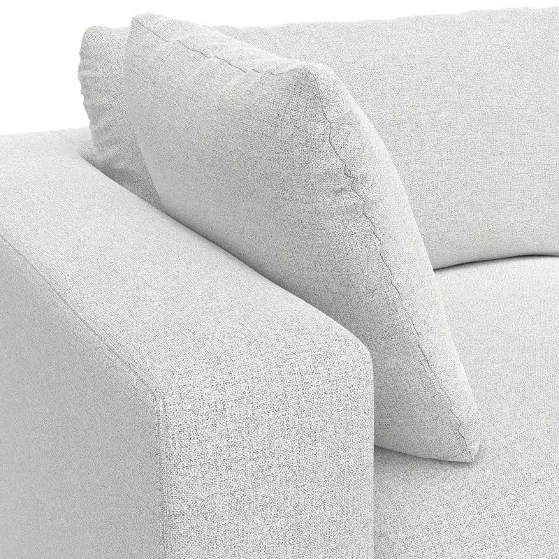 WyndenHall Marlee Divano 3 posti e Pouf Grigio Nuvola