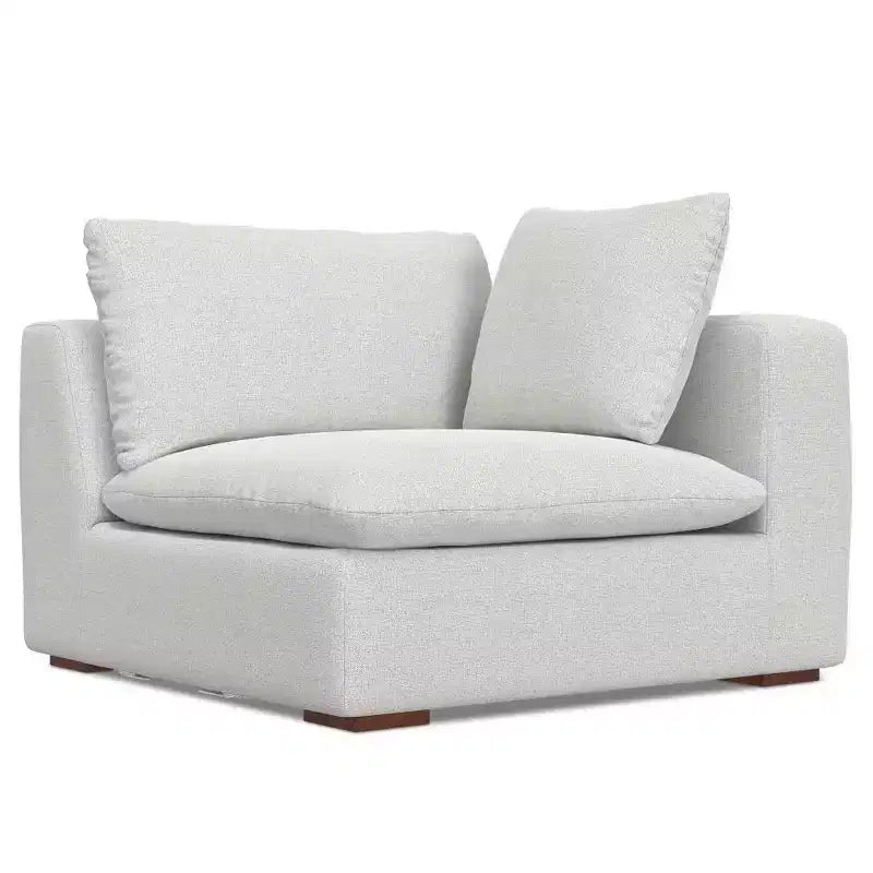 WyndenHall Marlee Divano 3 posti e Pouf Grigio Nuvola