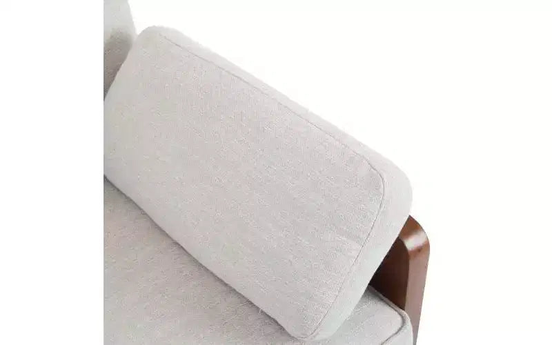 Christopher Knight Home Ella, divano moderno a 3 posti imbottito, struttura in legno da 182 cm con cuscini decorativi, beige