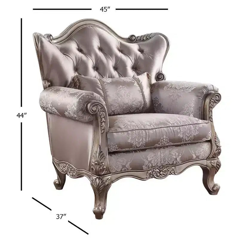 Poltrona in tessuto Jayceon 45" champagne - Acme Furniture