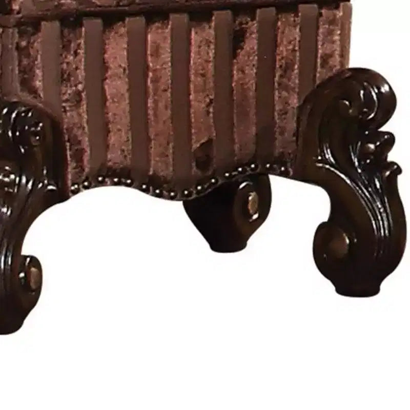 Poltrona d'accento Versailles Acme Furniture Tessuto/Finitura rovere ciliegio
