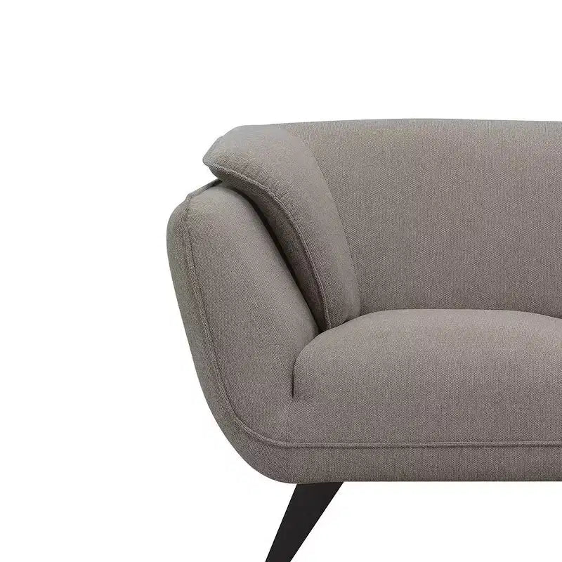 Divano Nayeli 65" Lino Marrone - Acme Furniture: Rivestimento in Pelle, Struttura in Legno, Nessun Montaggio Richiesto