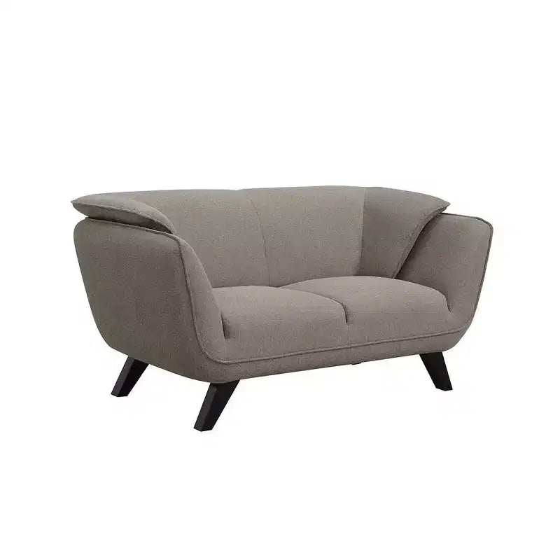 Divano Nayeli 65" Lino Marrone - Acme Furniture: Rivestimento in Pelle, Struttura in Legno, Nessun Montaggio Richiesto