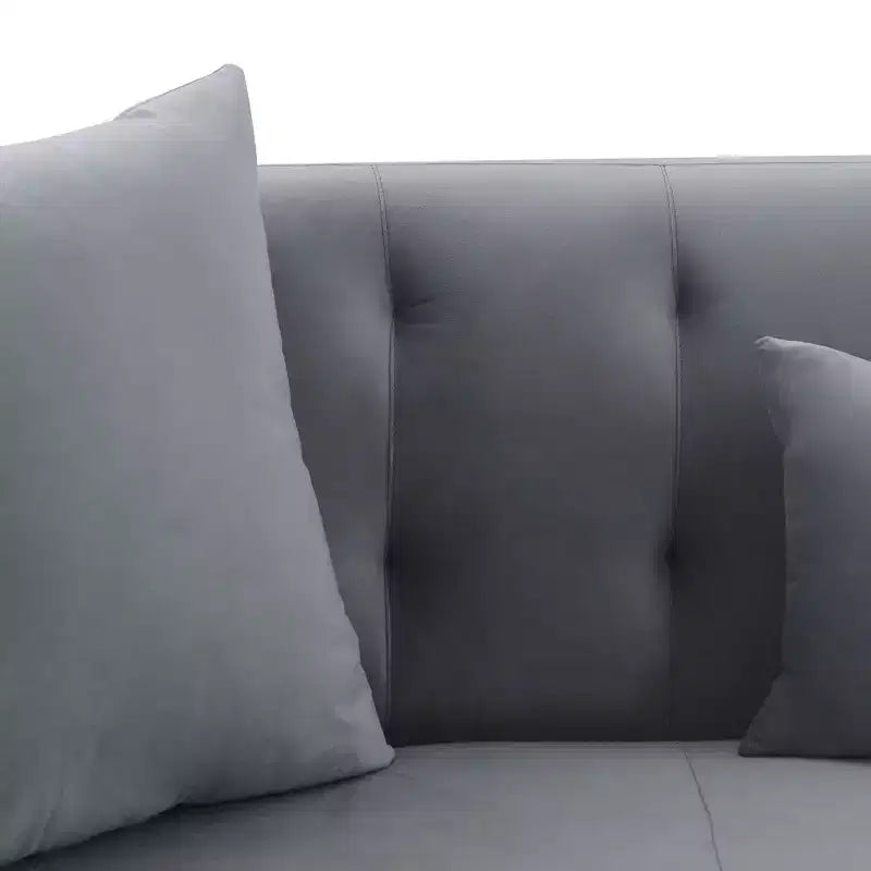 Divano in velluto mélange grigio - Armen Living