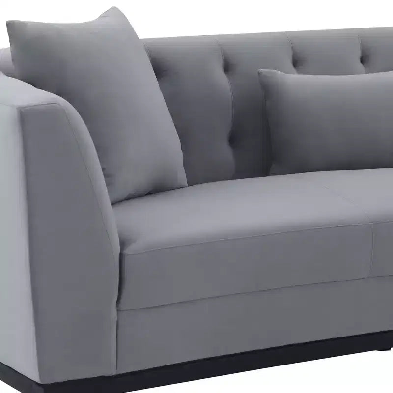 Divano in velluto mélange grigio - Armen Living