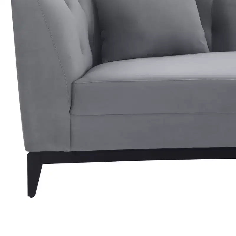 Divano in velluto mélange grigio - Armen Living