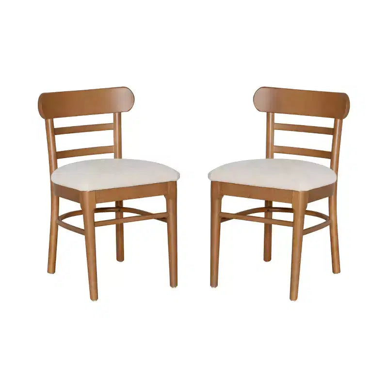 Linon Set of 2 Tuttle Chairs Brown Gray