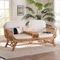 bali & pari Pakis Rattan Tete-a-Tete Sofa Natural Rattan