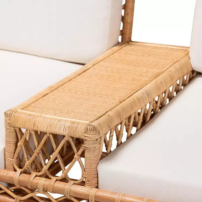 Bali & Pari Pakis Rattan Tete-a-Tete Divano in rattan naturale