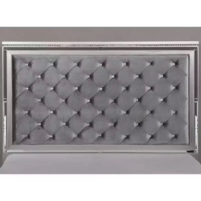Set Letto Matrimoniale Queen Tenaya 3 Pezzi con 2 Comodini Argento/Grigio - HOMES: Inside + Out