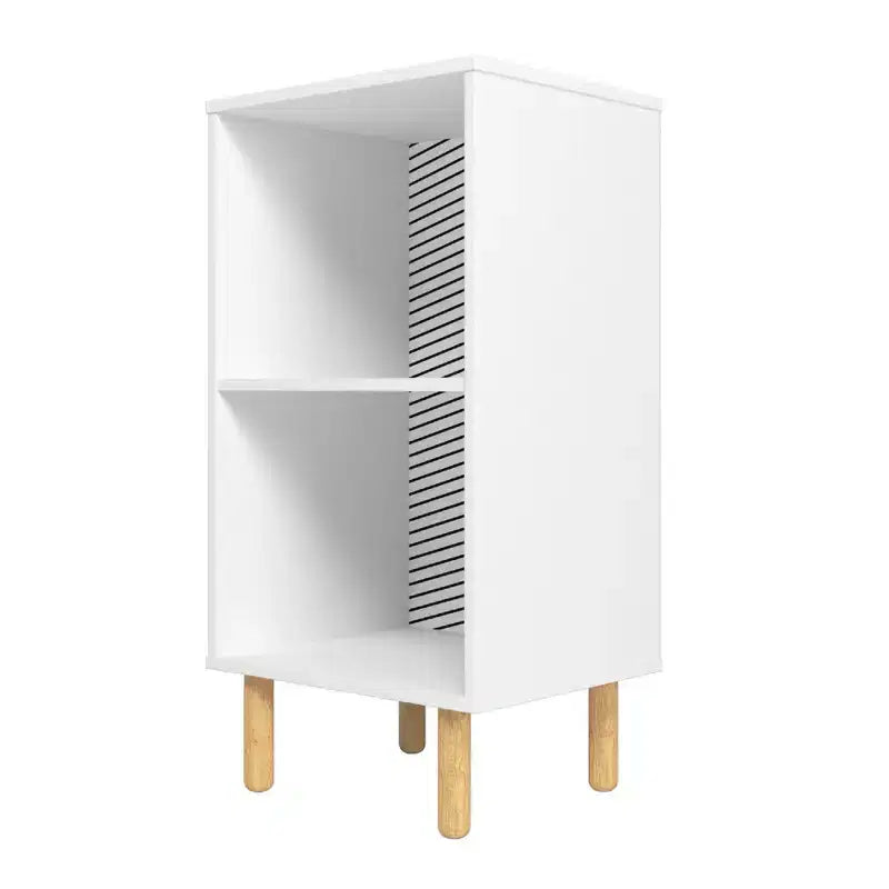 Comodino Essex Bianco/Zebra - Manhattan Comfort