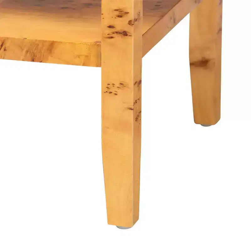 bali & pari Ghina Wood Comodino 1 Cassetto Radica di Pioppo Chiaro