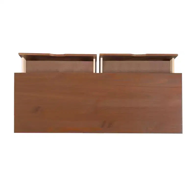 Cassettiera a 6 cassetti Powell Pensy in legno massiccio, stile Mid-Century Modern, noce: Mobile contenitore per camera da letto, struttura in pino, guide in metallo
