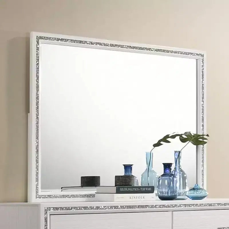 Acme Furniture Haiden Specchio per cassettiera Finitura bianca