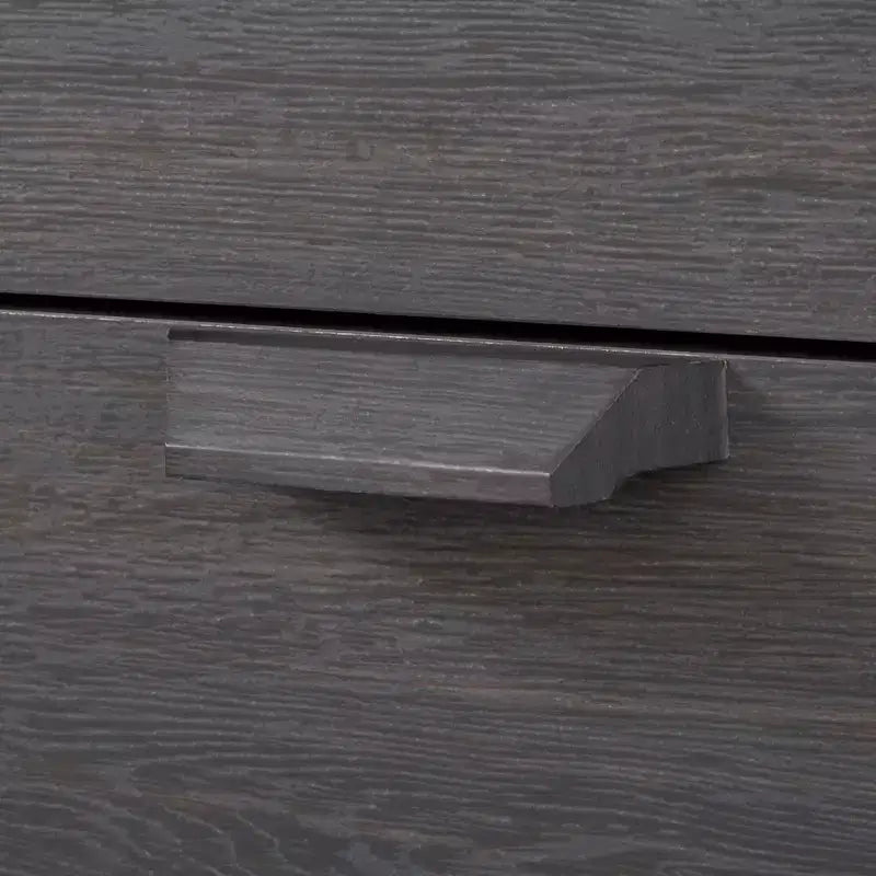 Buylateral Keely Comò moderno a 5 cassetti con piano in finto marmo grigio carbone: Mid-Century Modern, Mobile contenitore per camera da letto, Piano in finto marmo